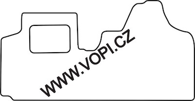 Koberec do kabíny Toyota Proace obytné auto 2013 - 2016 Carfit bez cípu medzi sedadlami (0847)